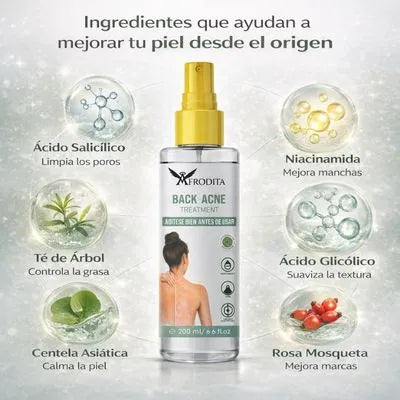 Spray Tratamiento - Para Acné y Manchas en Espalda y Pecho + 2 Regalos GRATIS