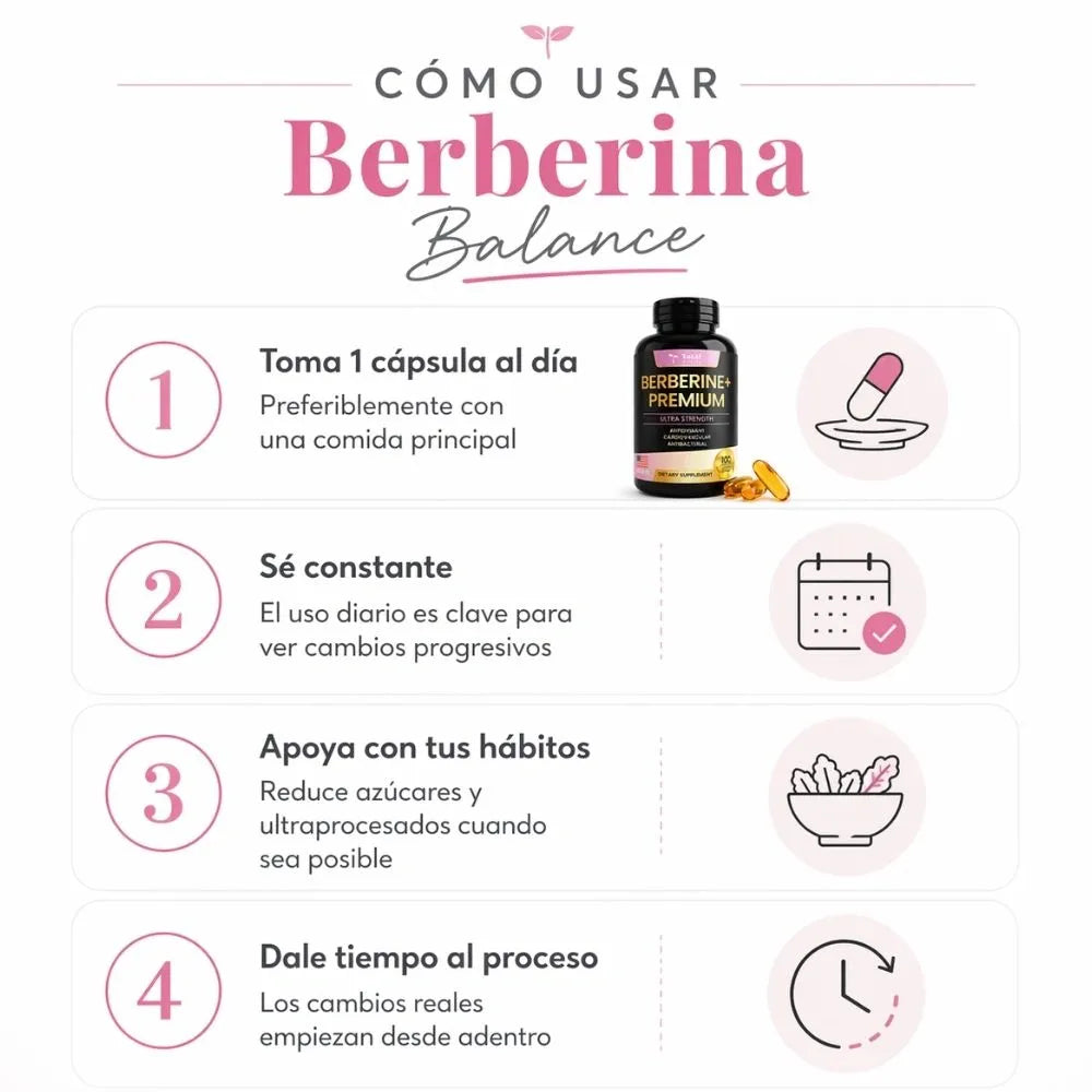 Berberina Balance - Regula La Resistencia a La Insulina y Desvanece Manchas